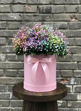 Цветочная композиция из Гипсофила и Розы в шляпной коробке #REPLACE_PRED# Бураево