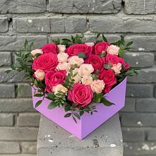 Цветочная композиция из Розы в коробке в Бураево