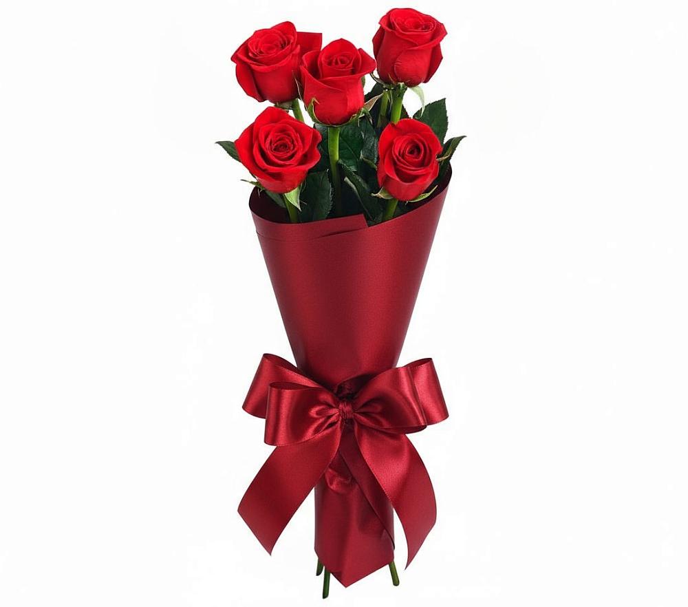Букет 5 Красных роз Эдлесс Лав в Бураево