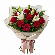 Букет цветов из:  Лилии и Розы #REPLACE_PRED# Бураево