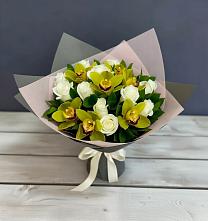 Букет цветов из:  Орхидеи и Розы #REPLACE_PRED# Бураево