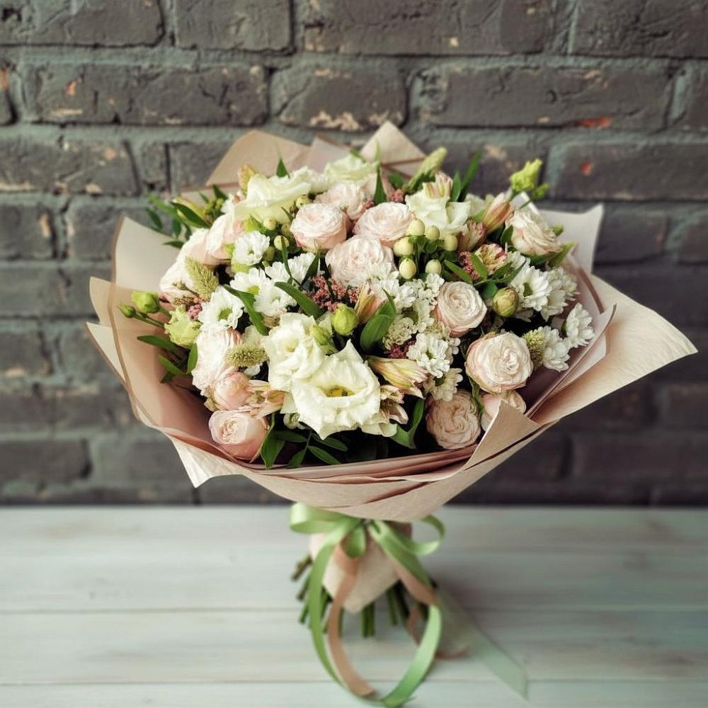 Букет цветов из: Альстромерии, Розы и Хризантемы в Бураево