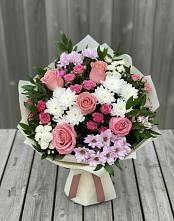 Букет цветов из:  Альстромерии, Гвоздики, Розы и Хризантемы #REPLACE_PRED# Бураево