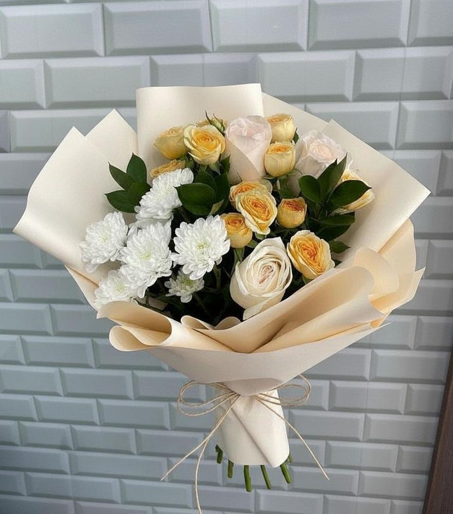 Букет цветов из: Розы и Хризантемы в Бураево