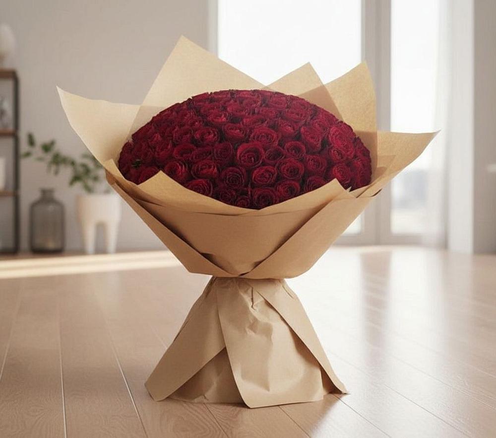 Букет 101 Красная роза в Бураево