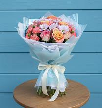 Букет цветов из:  Хризантемы и Розы в Бураево