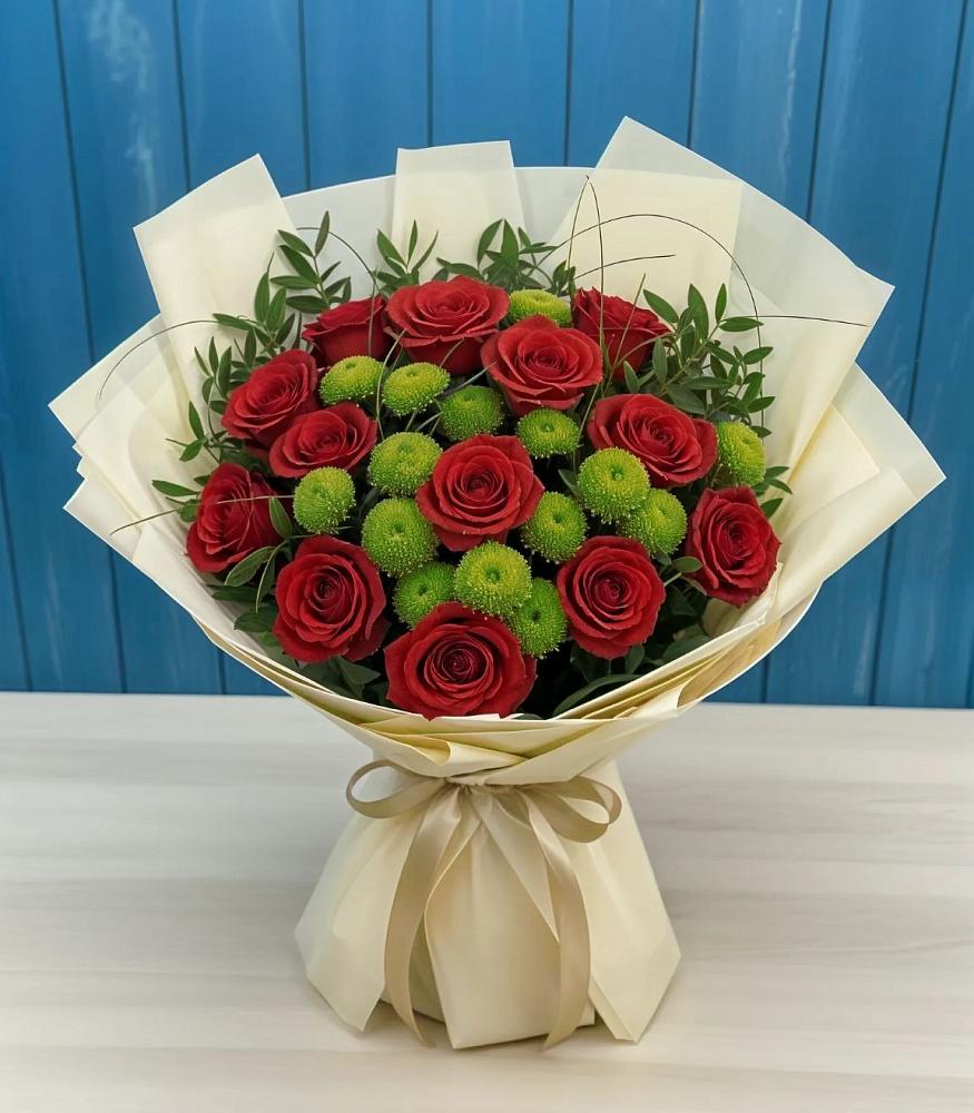 Букет цветов из: Розы и Хризантемы в Бураево