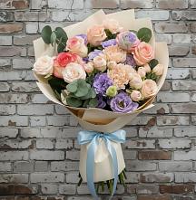 Букет цветов из:  Розы, Лизиантусы и Гвоздики #REPLACE_PRED# Бураево